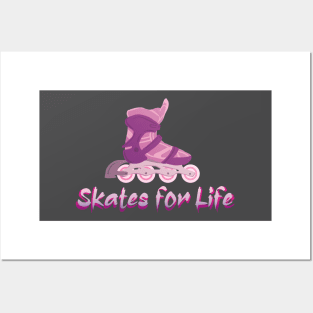 Pink Skates for Life Posters and Art